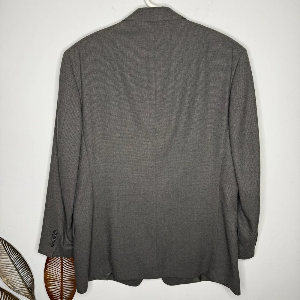 Perry Ellis‎ Mens Charcoal Gray Wool Blend 4-Button Blazer Sport Coat 42R